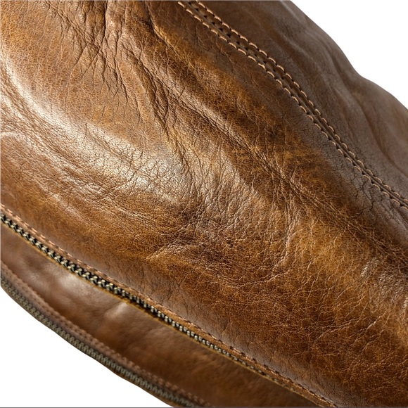 FRYE Phillip Studded Harness Tall Boot Soft Brown, Size 8 - Picture 16 of 16